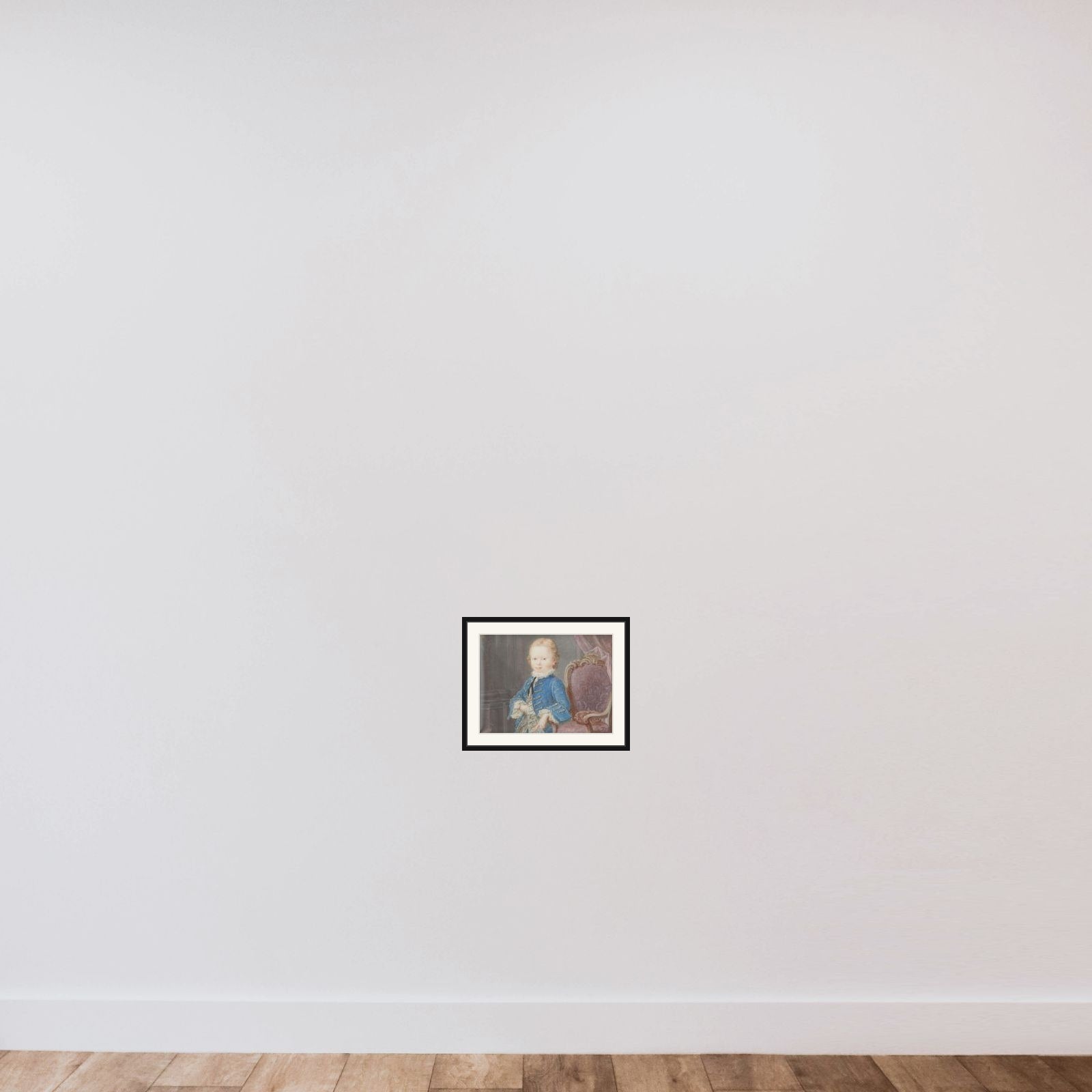 Willem V (1748-1806), prins van Oranje-Nassau, als kind framed — shown to scale
