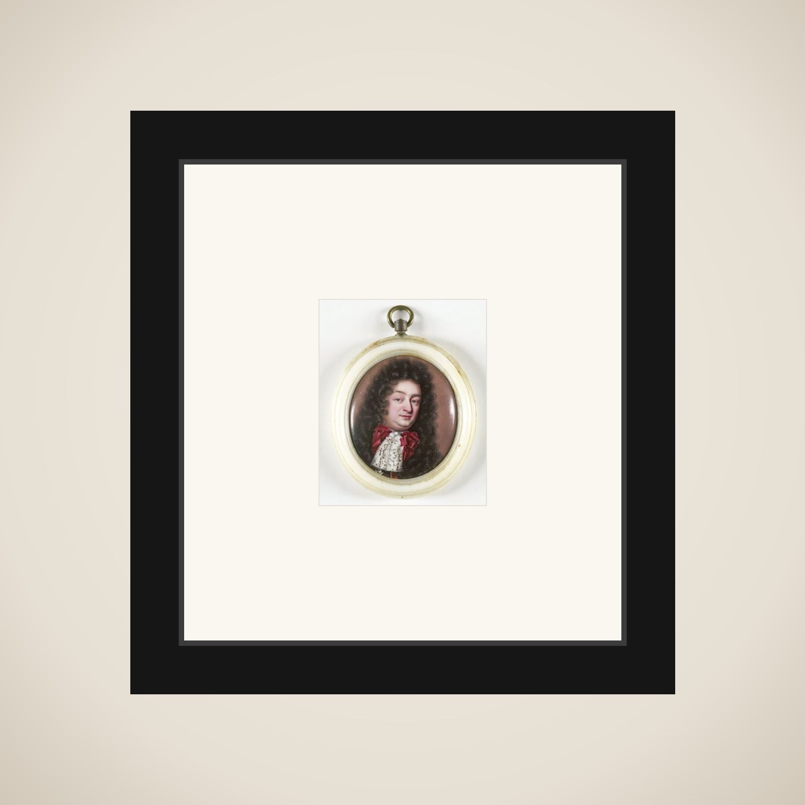 Portrait of an unknown man framed