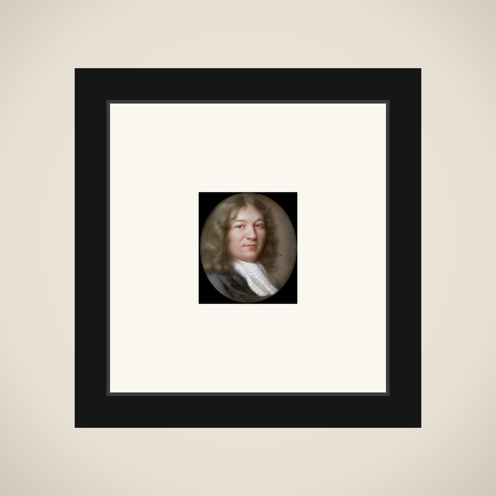 Portrait of een man framed