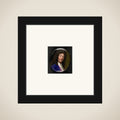 Portrait of een man framed