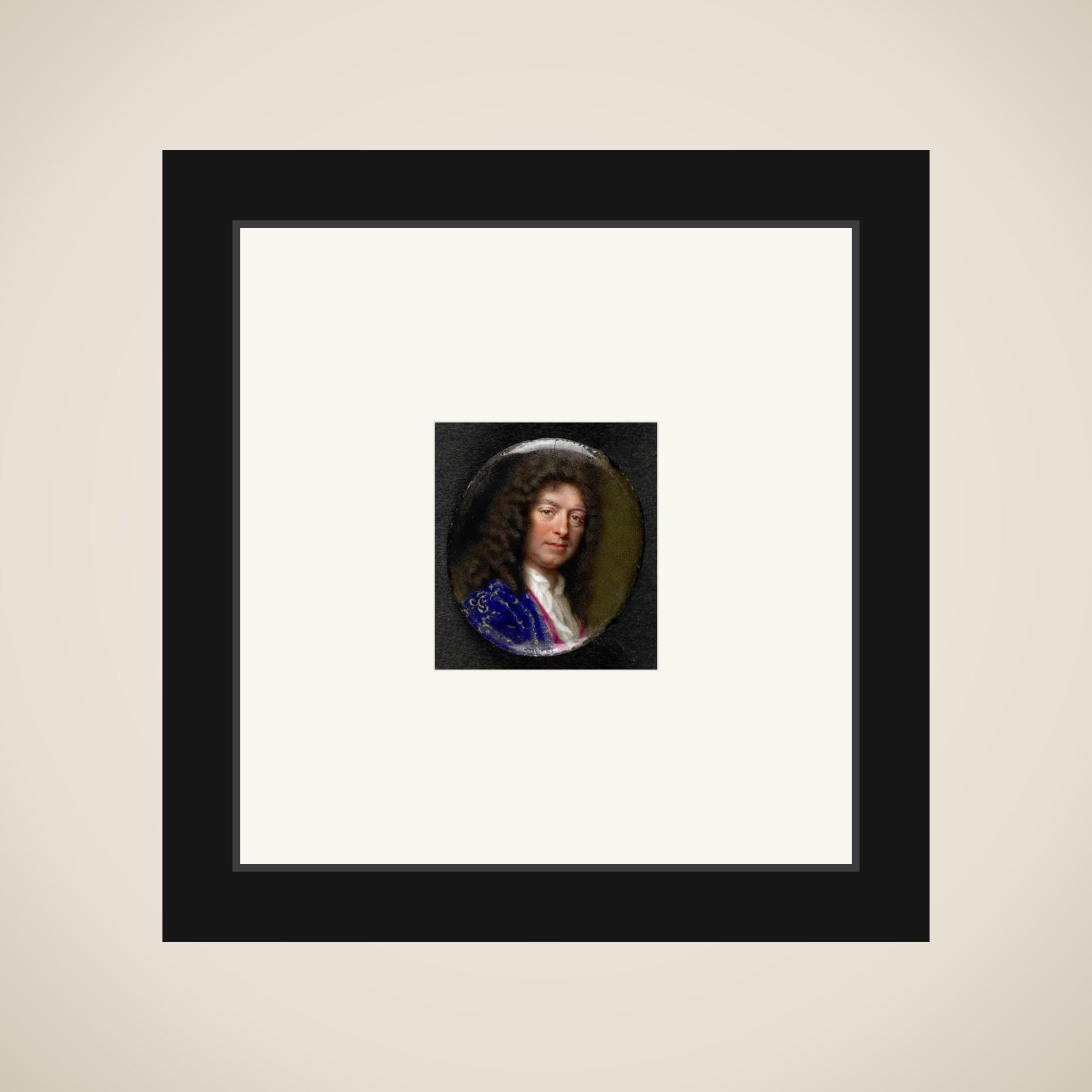 Portrait of een man framed