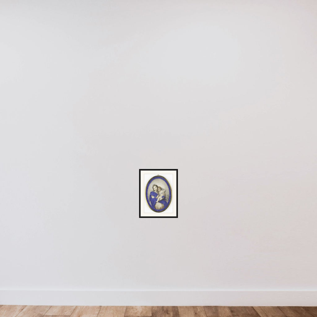 Madonna op de maansikkel framed — shown to scale
