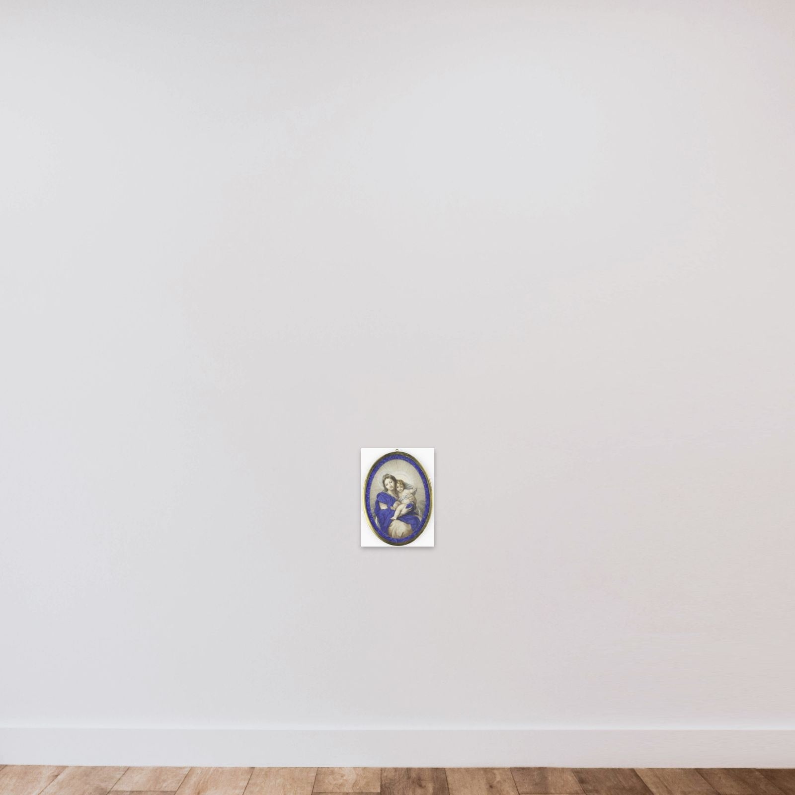 Madonna op de maansikkel unframed — shown to scale