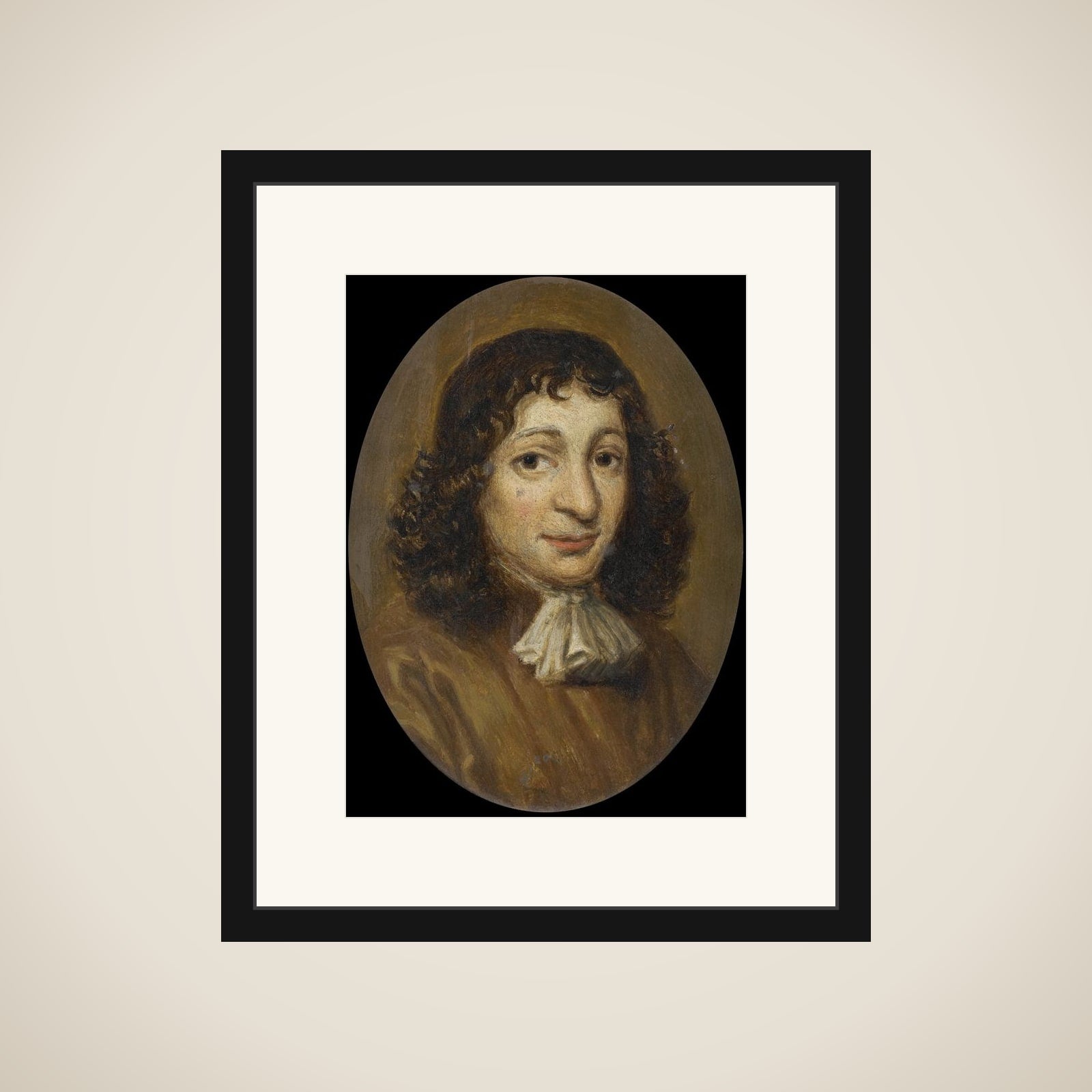 Portrait of een man framed
