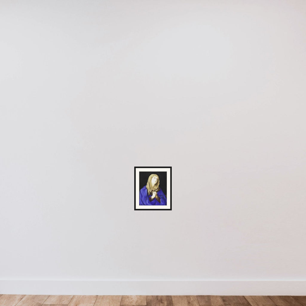 Madonna framed — shown to scale