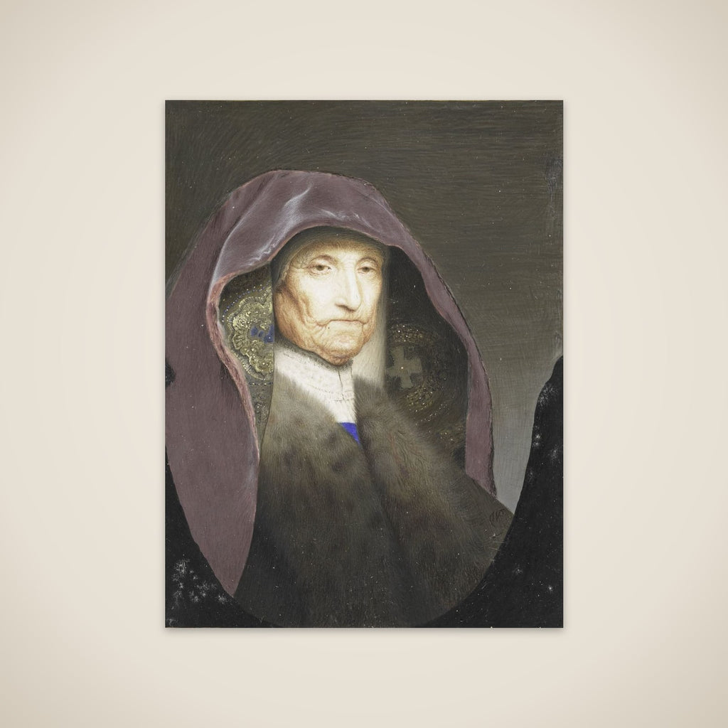 Portrait of een old woman, zogenaamd Rembrandts moeder unframed print