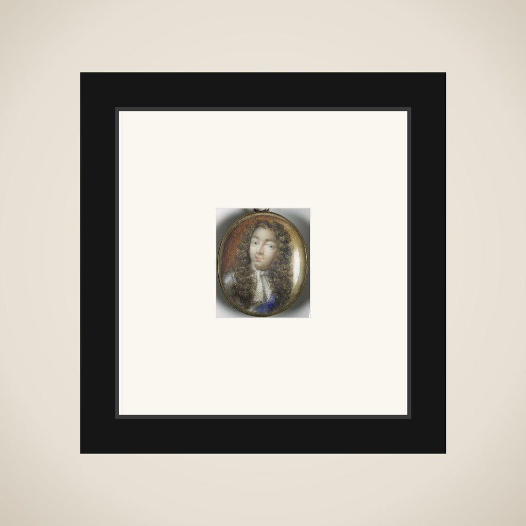Portrait of een man en een vrouw (keerzijde) vermoedelijk Willem Frederik Markgraaf van Brandenburg-Anspach (1686-1723) en zijn vrouw Christiane Charlotte van Württemberg (1694-1723) framed