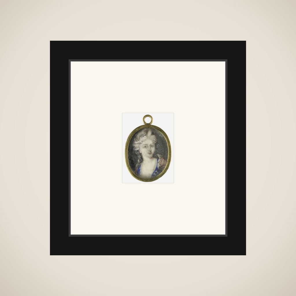 Portrait of een vrouw, vermoedelijk Christiane Charlotte van Württemberg (1694-1729) framed