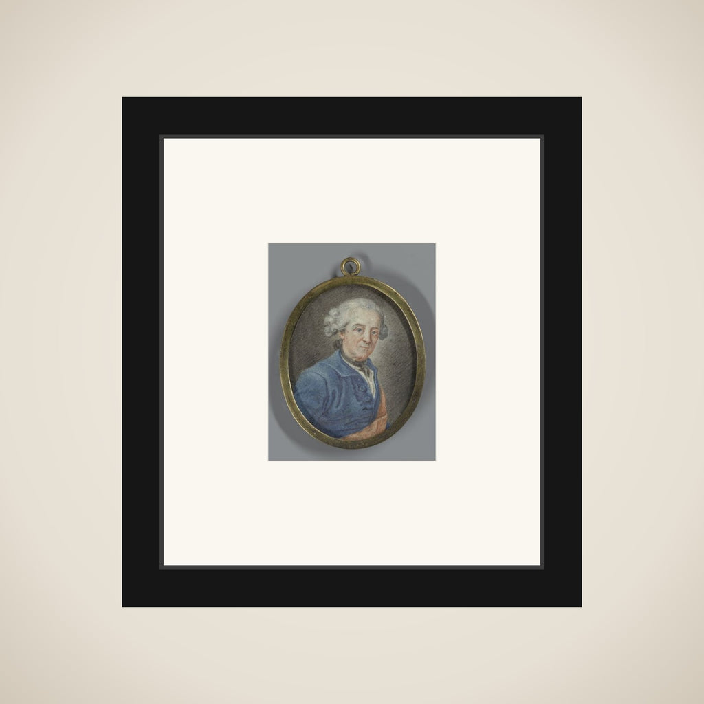 Portrait of een man, vermoedelijk Frederik II (1712-86) de Grote, king of Pruisen framed