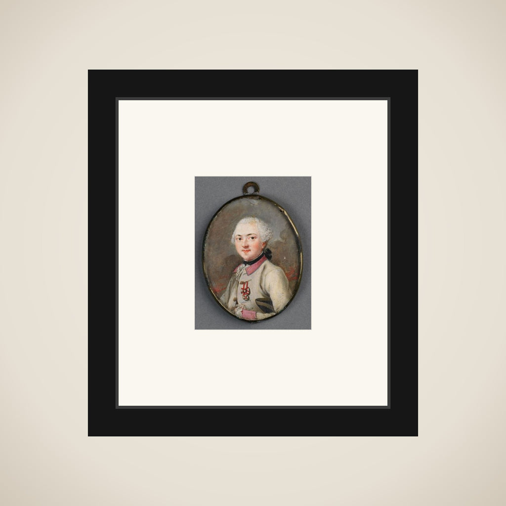 Portrait of een Oostenrijkse officier framed