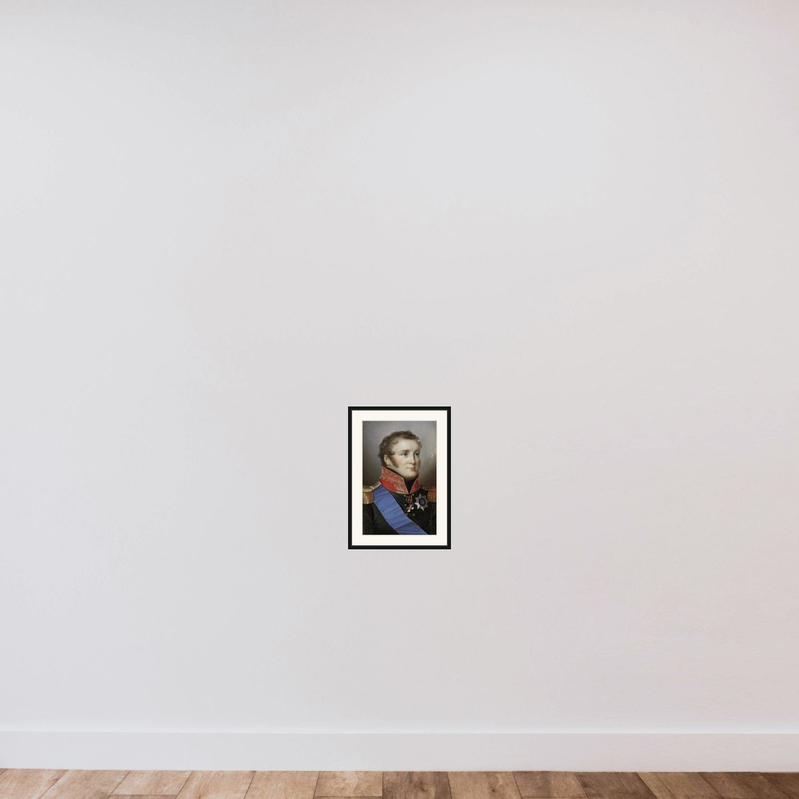 Portrait of Alexander I (1777-1825), Emperor of Russia framed — shown to scale