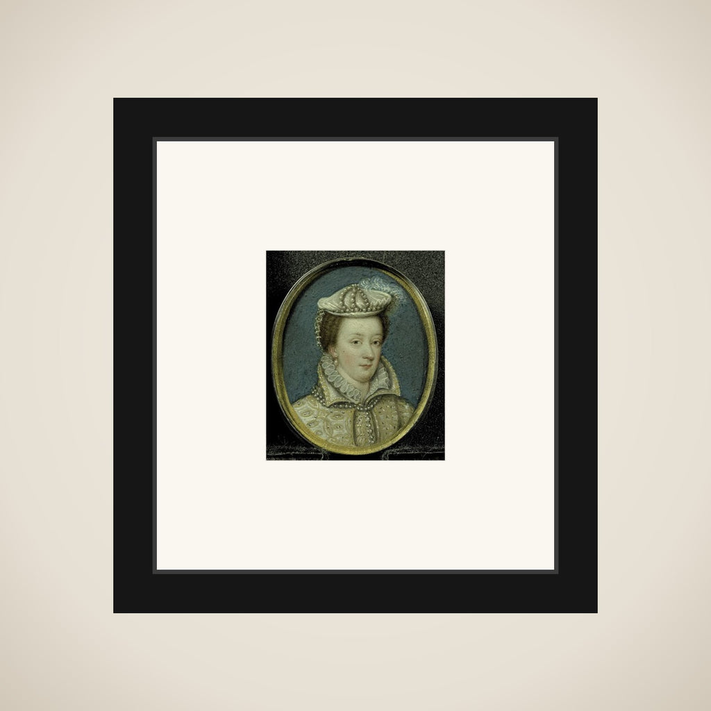 Portrait of een vrouw, vermoedelijk Maria Stuart (1542-87), queen of Schotland framed