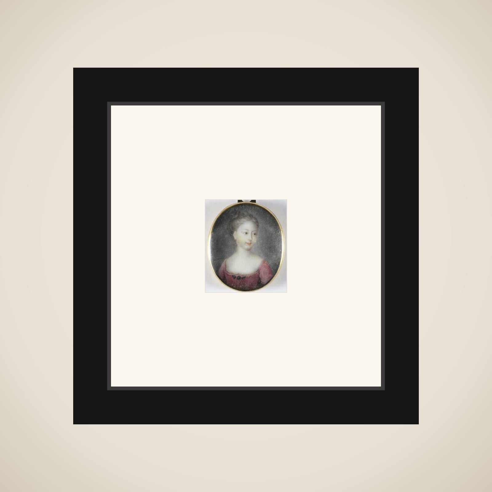 Portrait of een girl, vermoedelijk een daughter of George II, king of Engeland framed