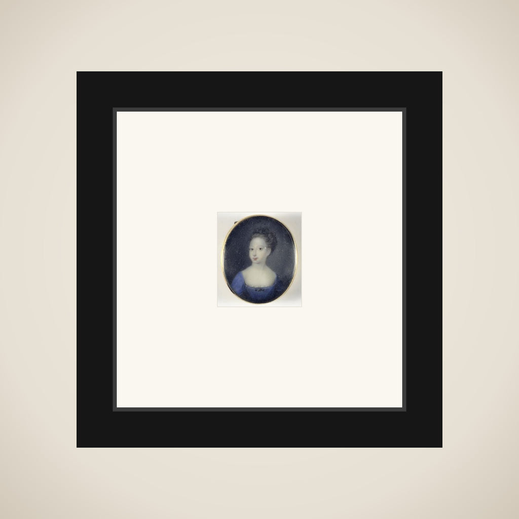 Portrait of een girl, vermoedelijk een daughter of George II, king of Engeland framed