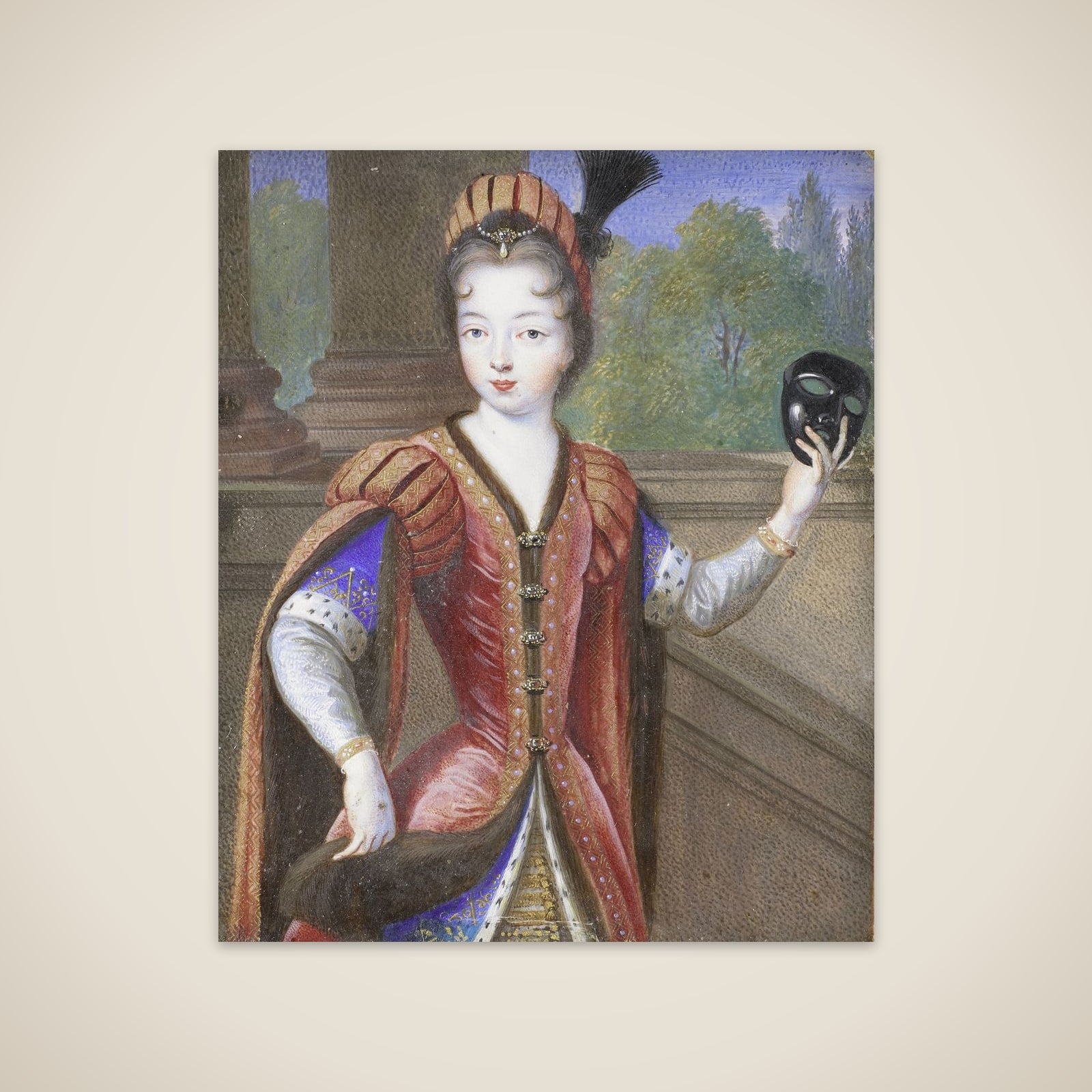 Portrait of een young woman, mogelijk Marguerite van Valois (1553-1615), daughter of Hendrik II unframed print