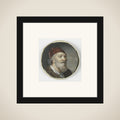 Kop van een oude man framed