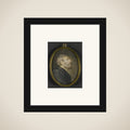 Kop van een oude man framed