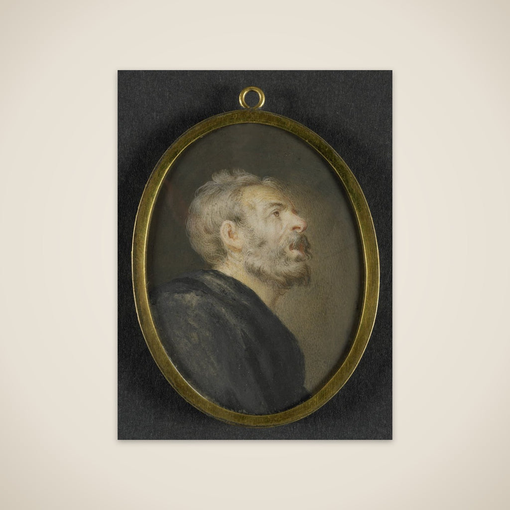 Kop van een oude man unframed print