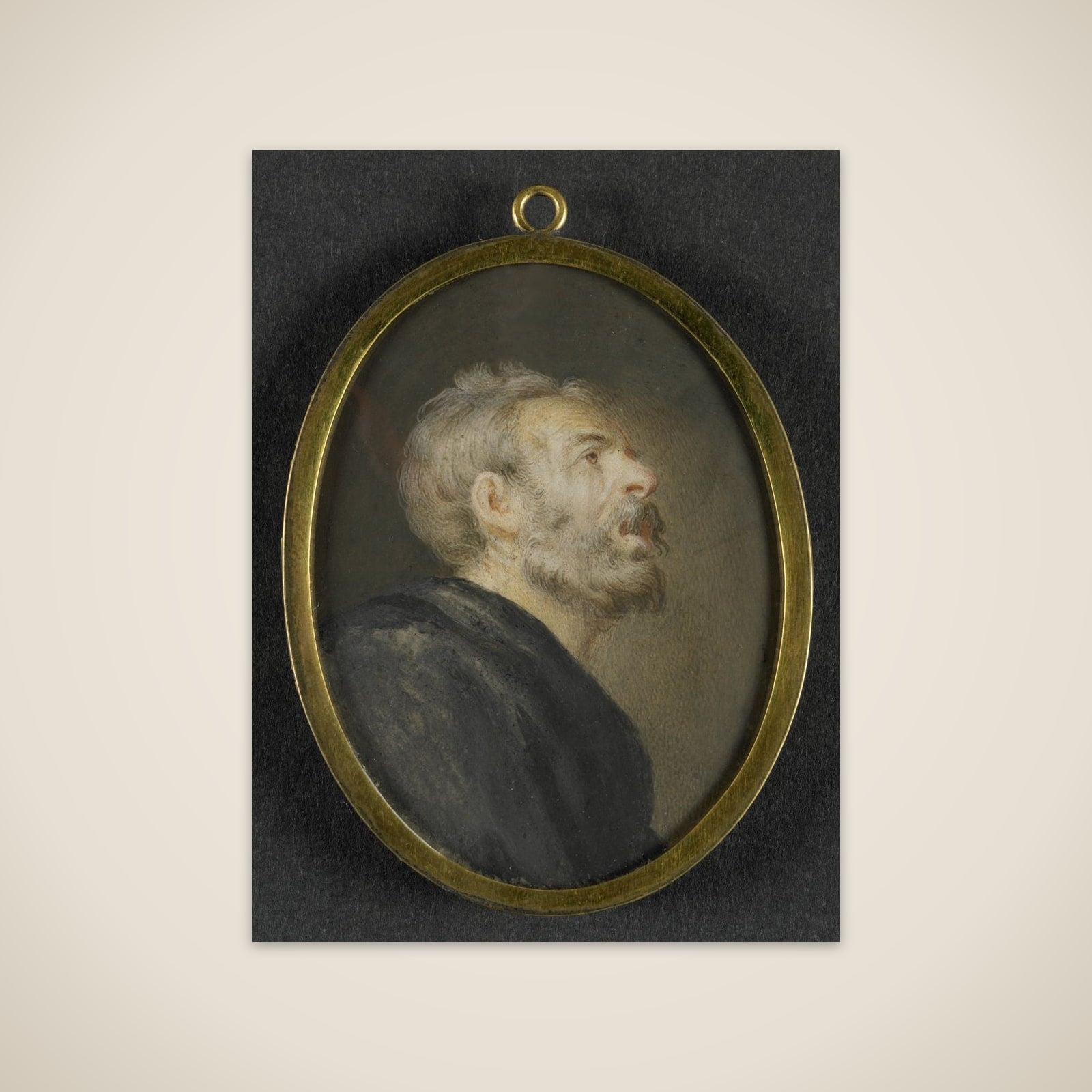 Kop van een oude man unframed print