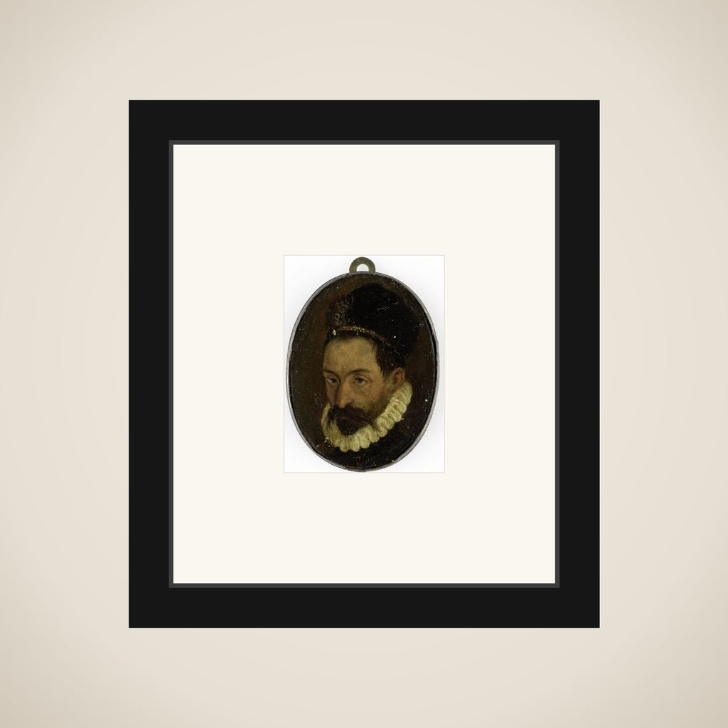 Portrait of een man framed