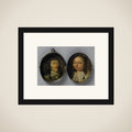 Portrait of een man en een vrouw framed