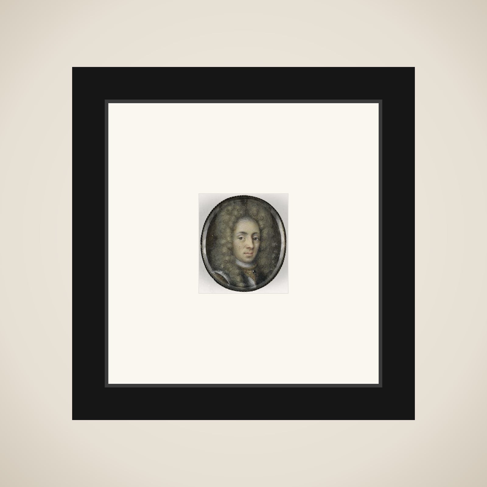 Portrait of een man framed