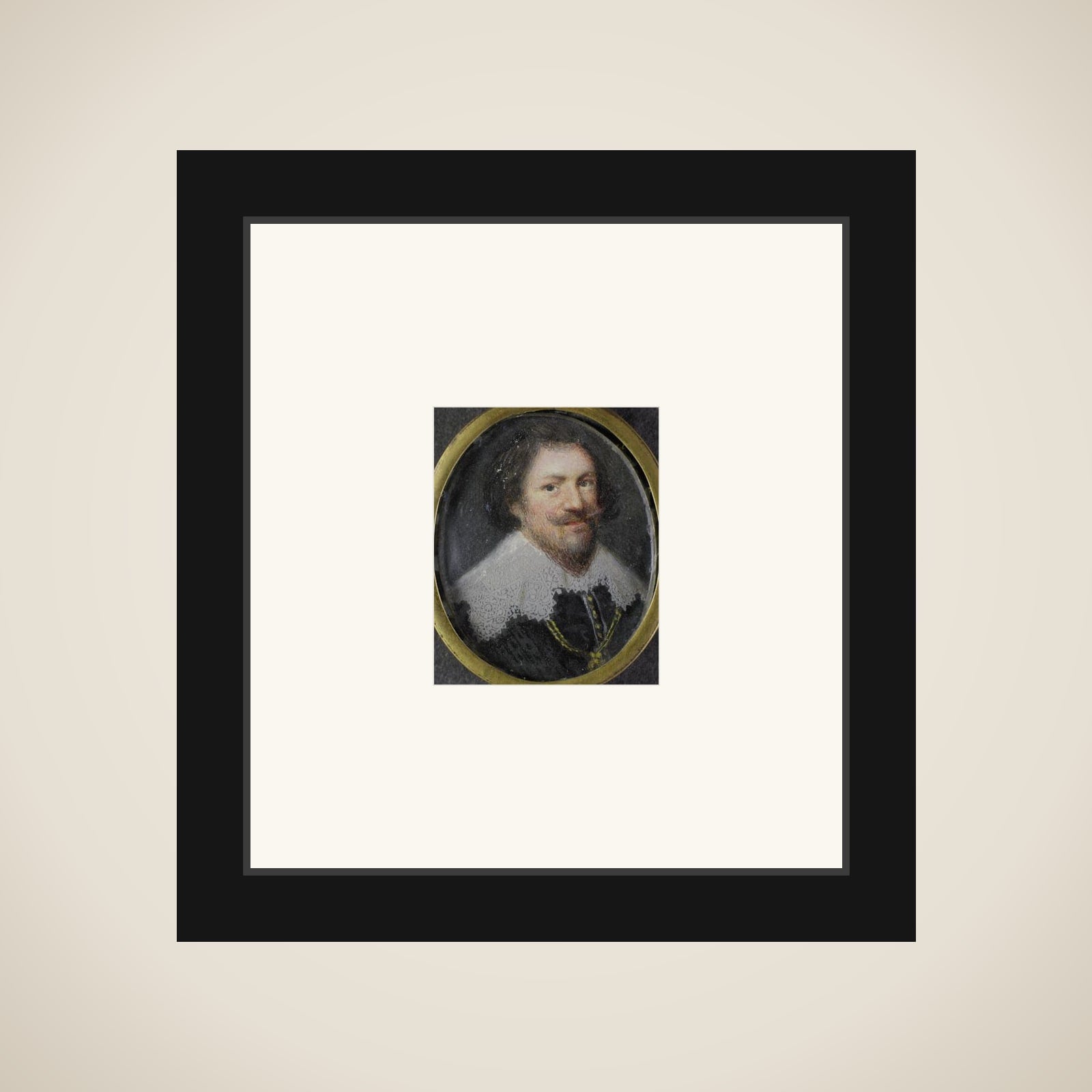 Portrait of een man framed