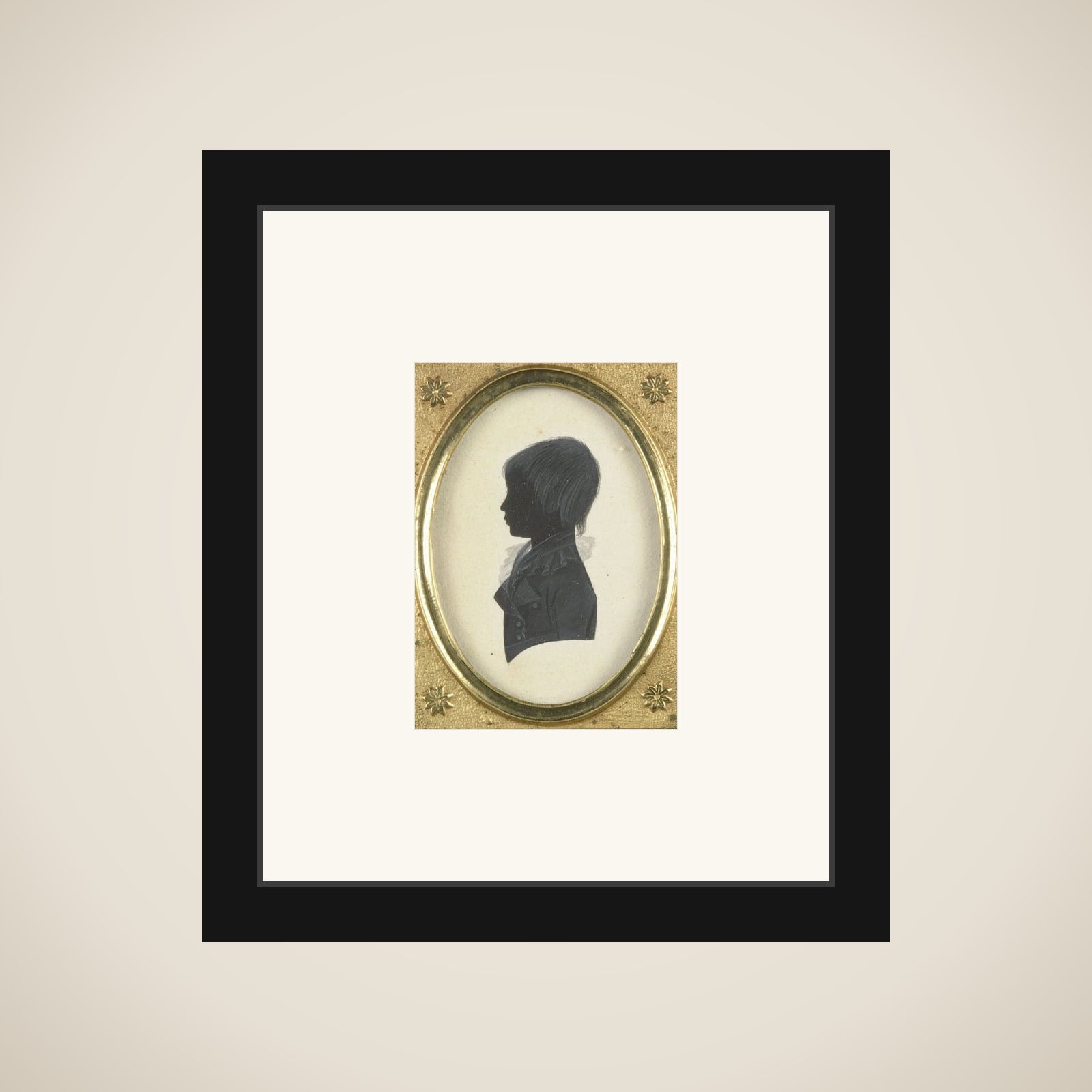 Portrait of een unknown boy framed