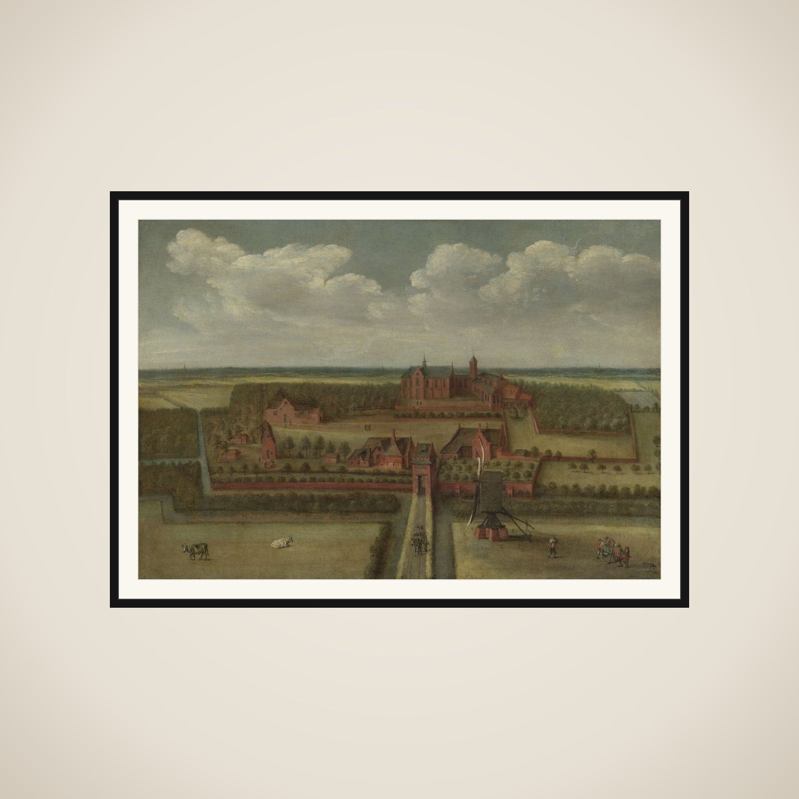 The Abbey of Leeuwenhorst in Rijnland framed