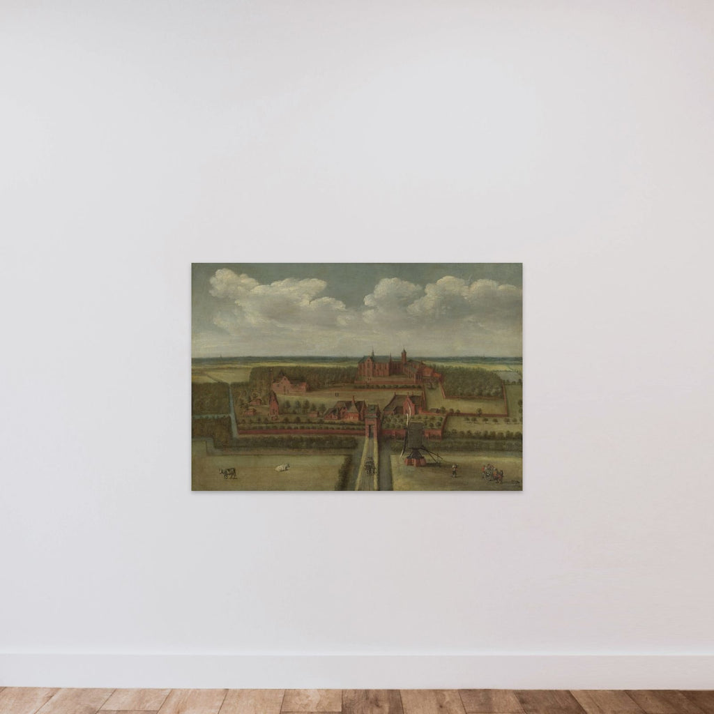 The Abbey of Leeuwenhorst in Rijnland unframed — shown to scale