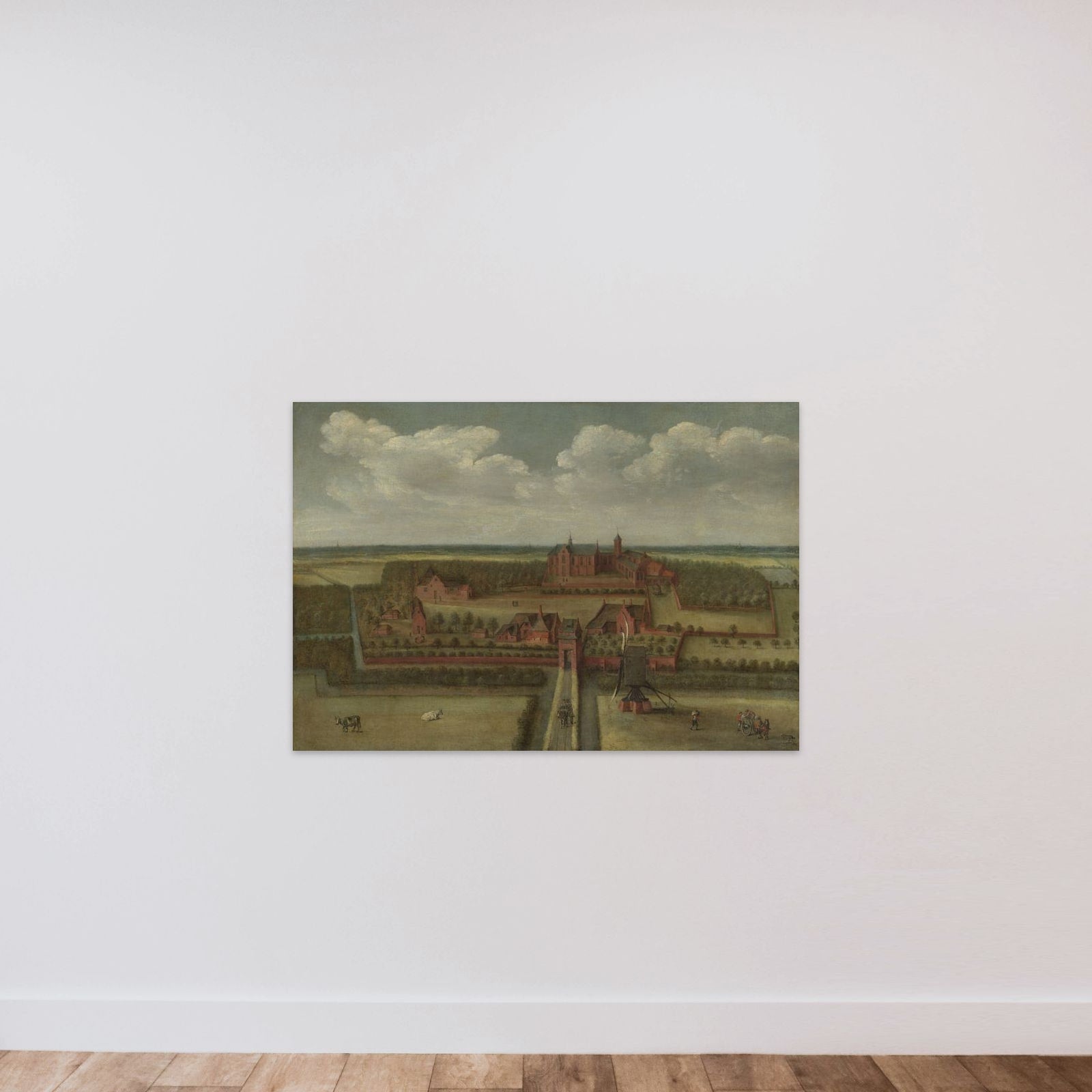 The Abbey of Leeuwenhorst in Rijnland unframed — shown to scale