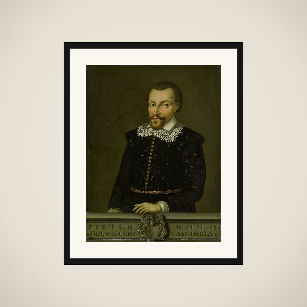 Portrait of Pieter Both, Governor-General of the Dutch East Indies framed