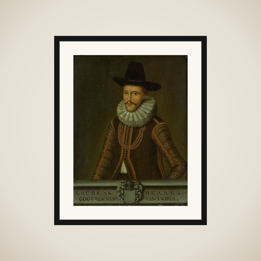 Portrait of Laurens Reael, Governor-General of the Dutch East Indies framed