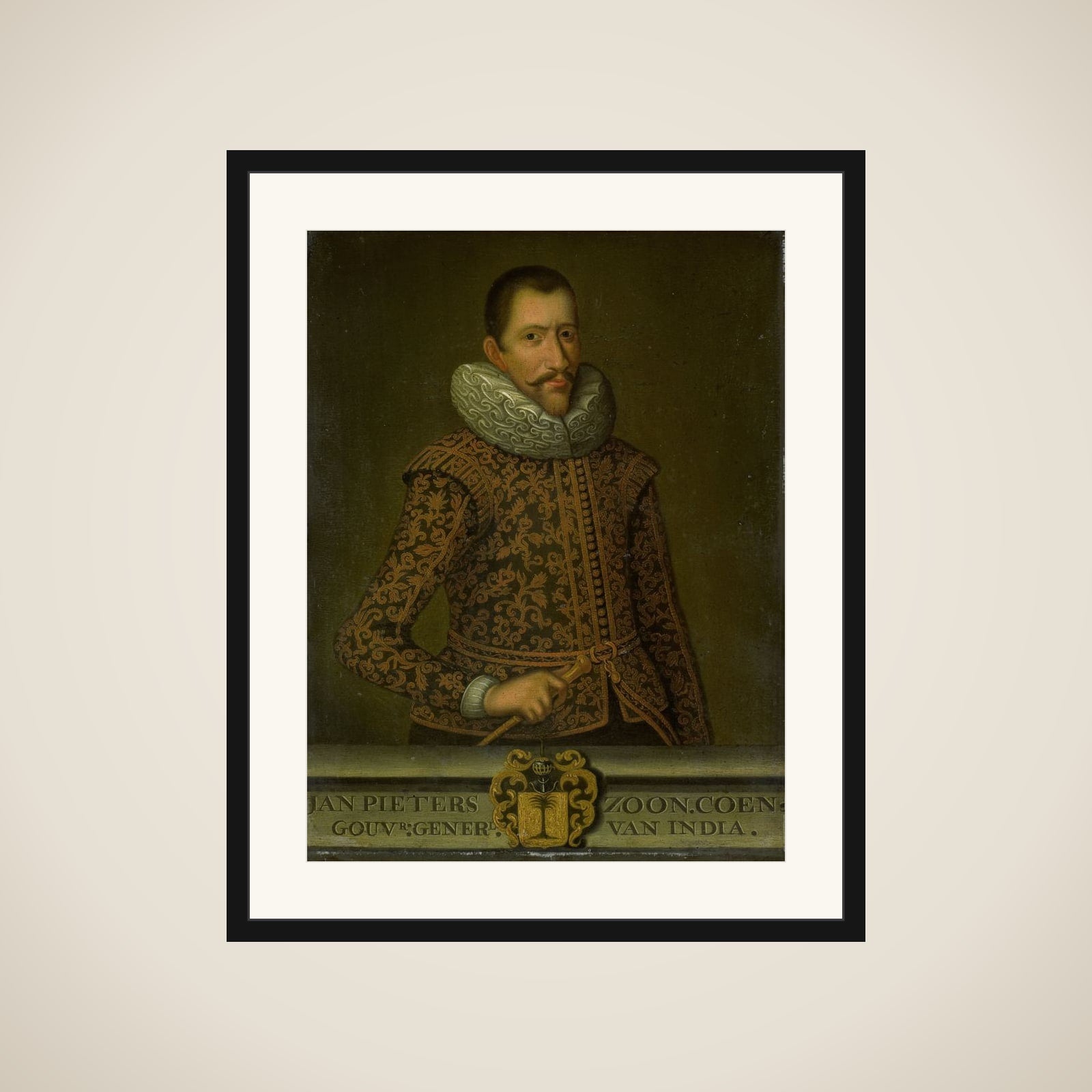 Portrait of Jan Pietersz Coen, Governor-General of the Dutch East Indies framed