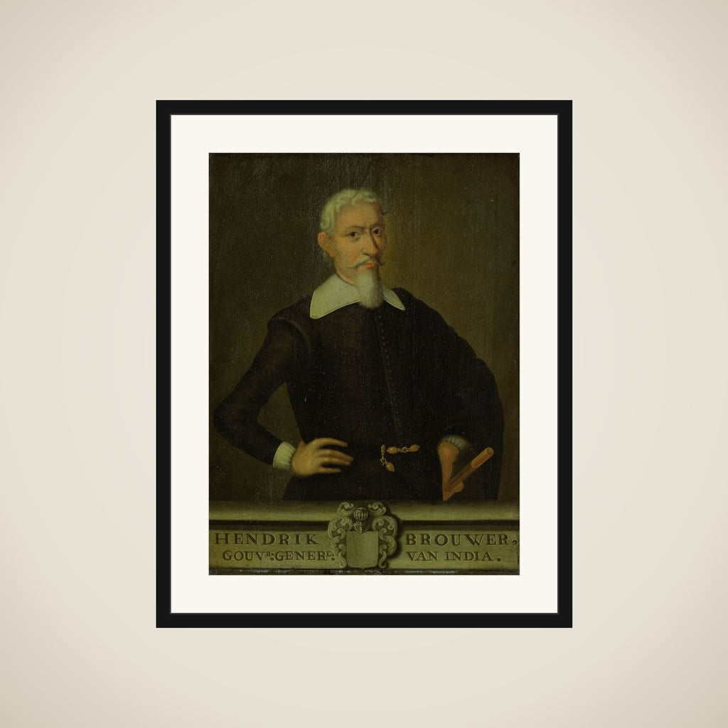 Portrait of Hendrik Brouwer, Governor-General of the Dutch East Indies framed