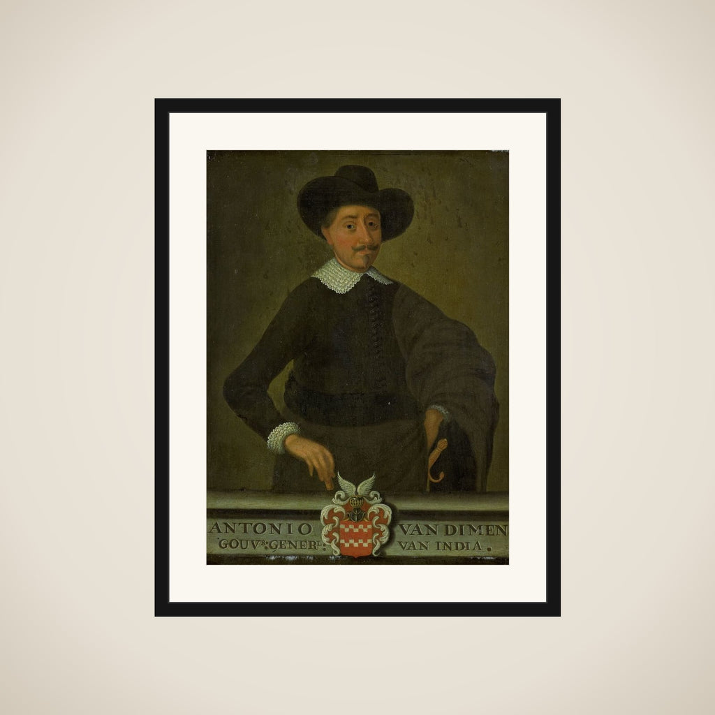 Portrait of Antonio van Diemen, Governor-General of the Dutch East Indies framed