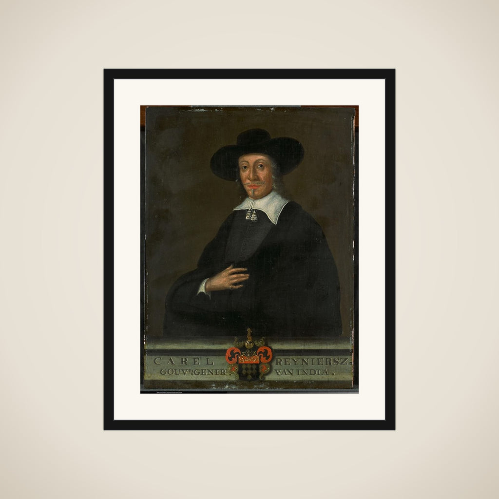 Portrait of Karel Reyniersz, Governor-General of the Dutch East Indies framed
