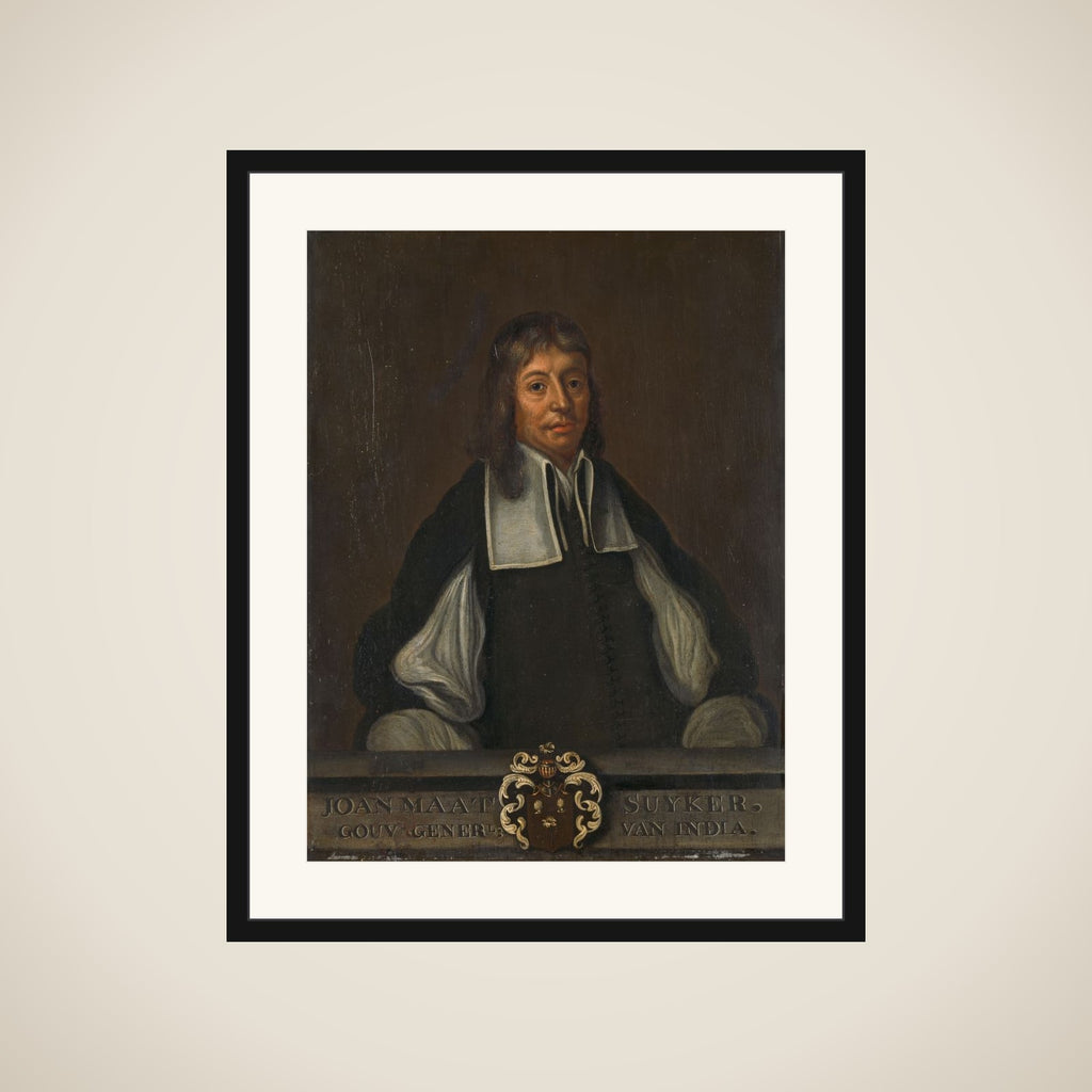 Portrait of Joan Maetsuyker, Governor-General of the Dutch East Indies framed