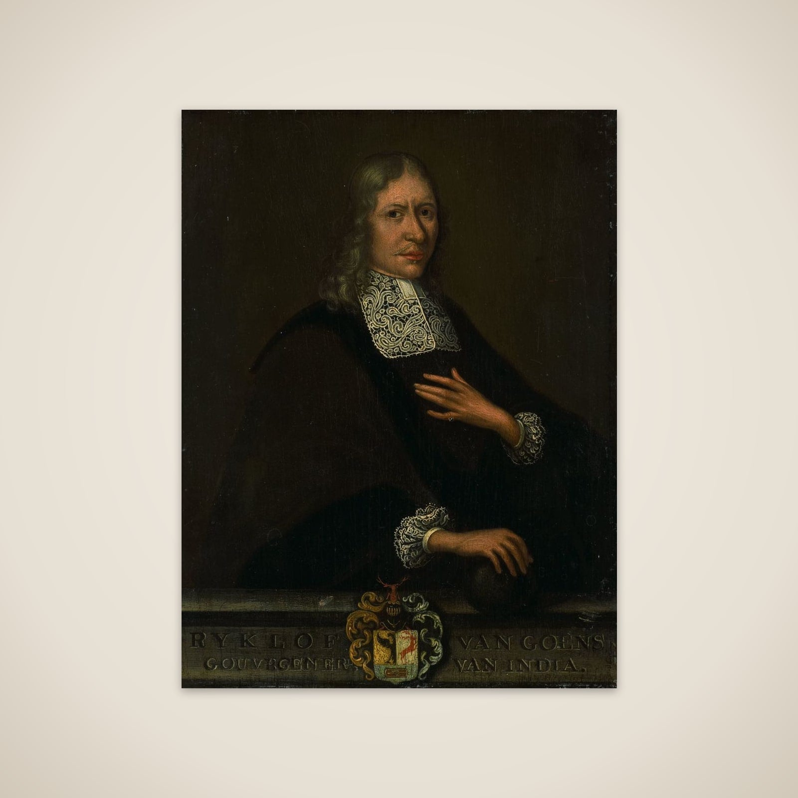 Portrait of Rycklof van Goens, Governor-General of the Dutch East India Company unframed print