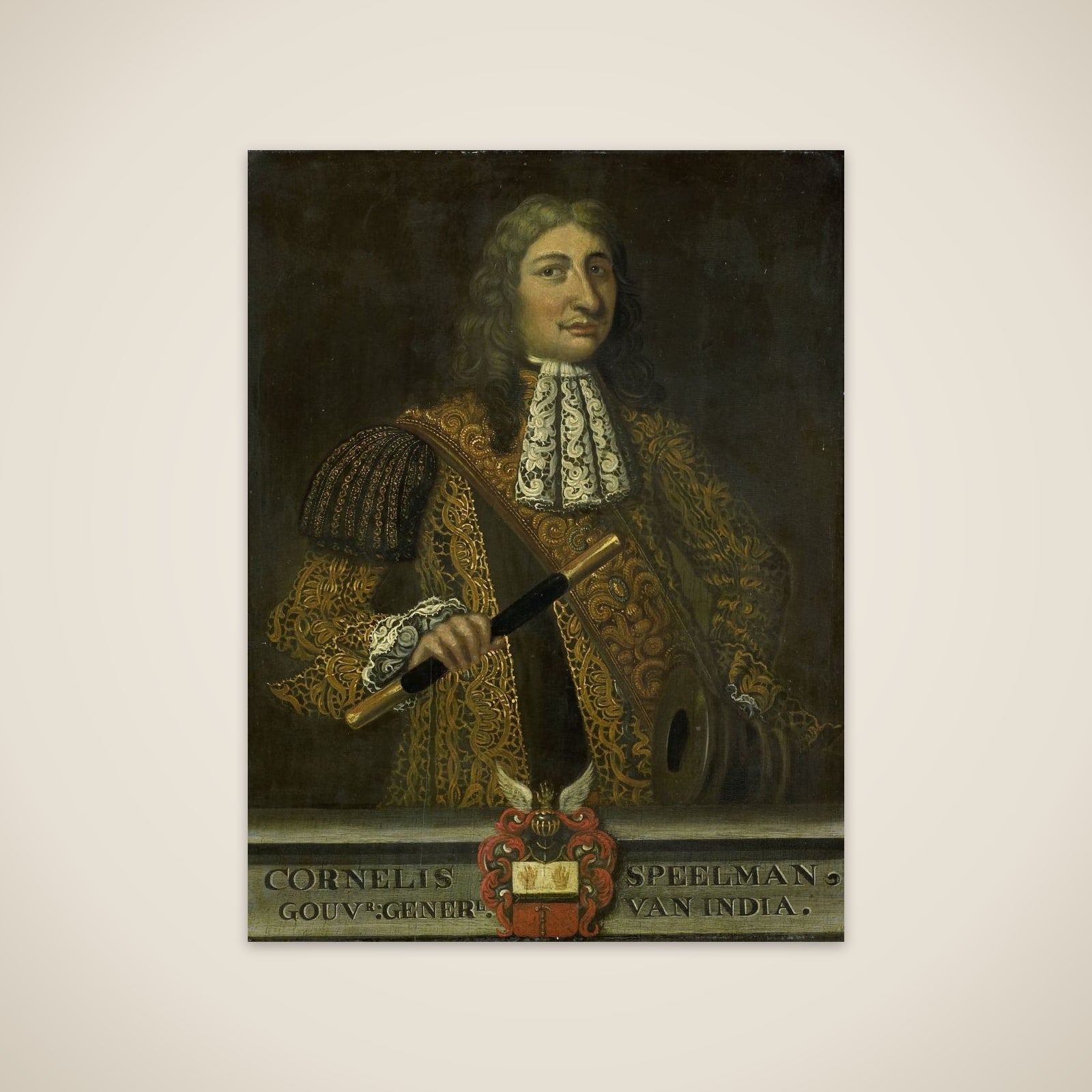 Portrait of Cornelis Speelman, Governor-General of the Dutch East Indies unframed print