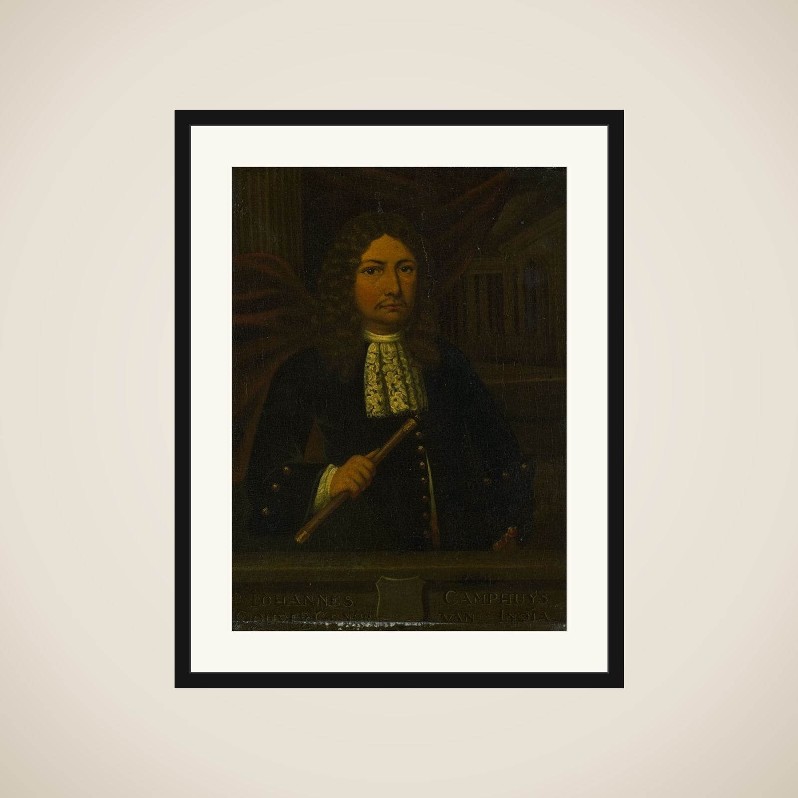 Portrait of Johannes Camphuys, Governor-General of the Dutch East Indies framed