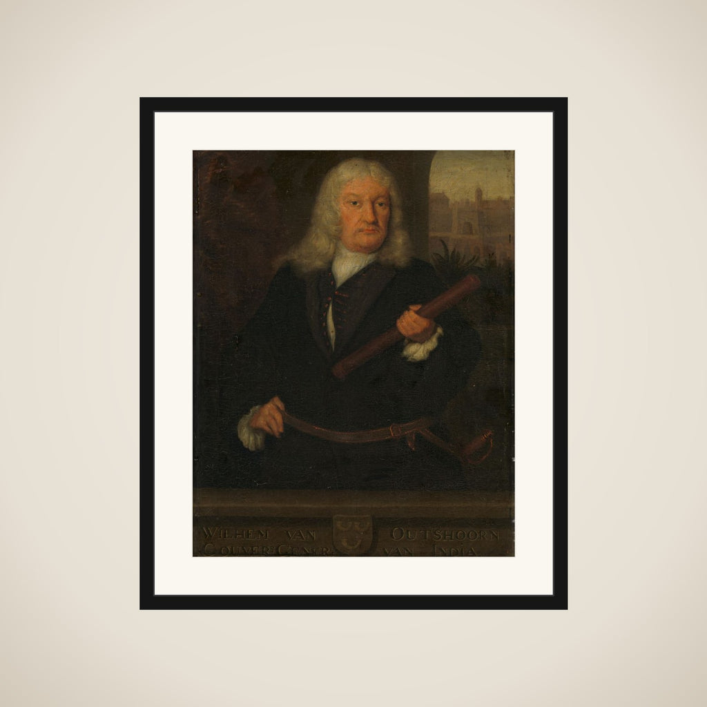 Portrait of Willem van Outhoorn, Governor General of the Dutch East Indies framed
