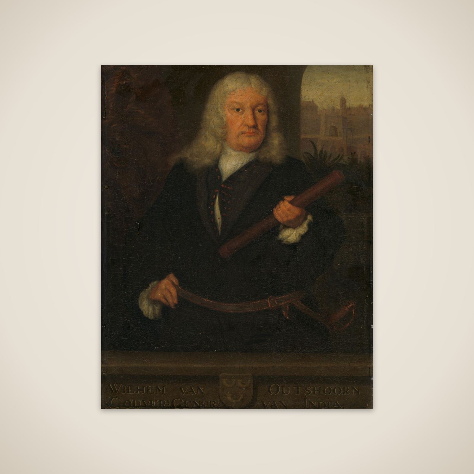Portrait of Willem van Outhoorn, Governor General of the Dutch East Indies unframed print