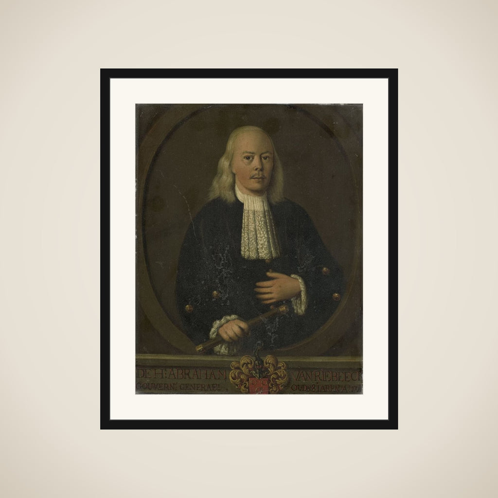 Portrait of Abraham van Riebeeck, Governor-General of the Dutch East Indies framed