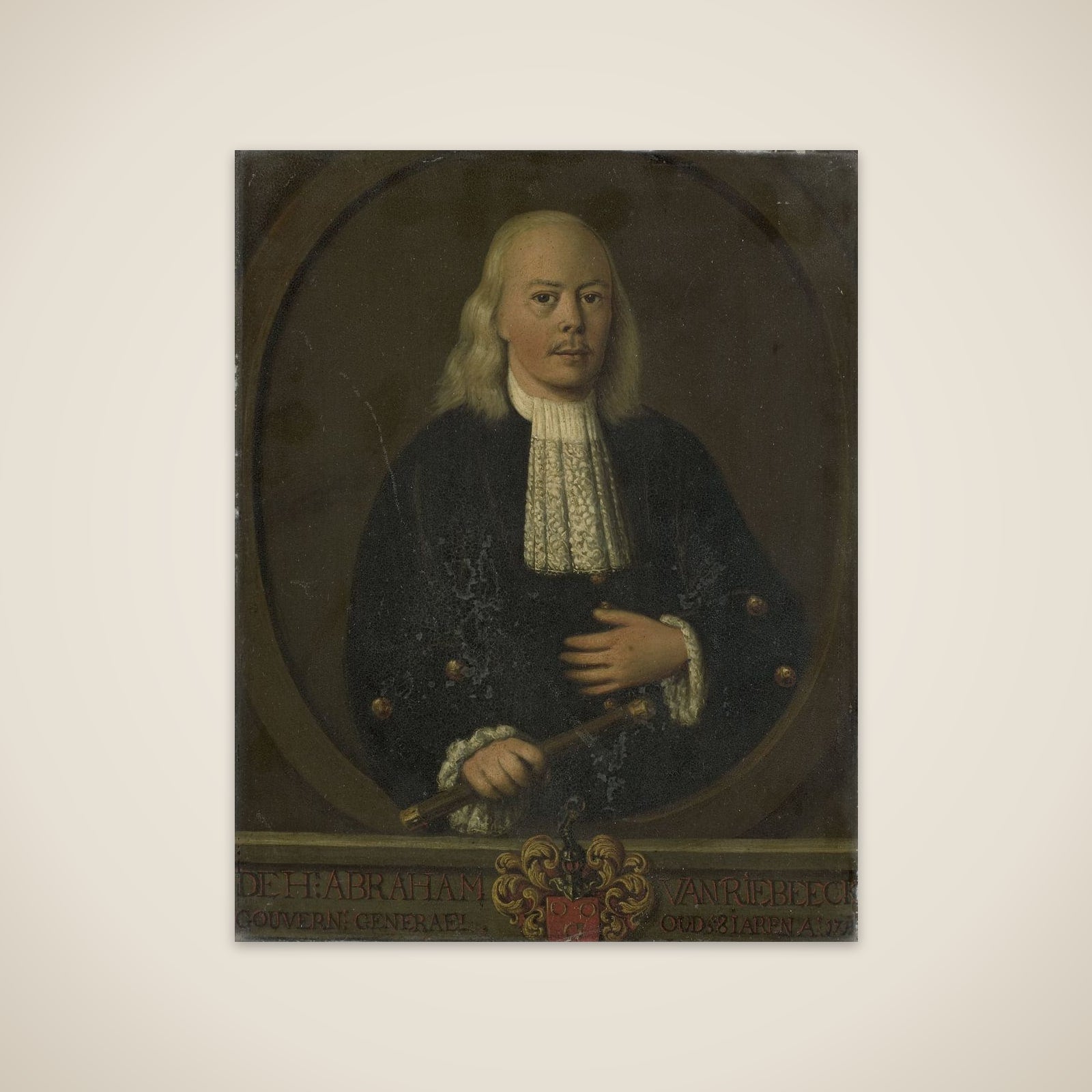 Portrait of Abraham van Riebeeck, Governor-General of the Dutch East Indies unframed print