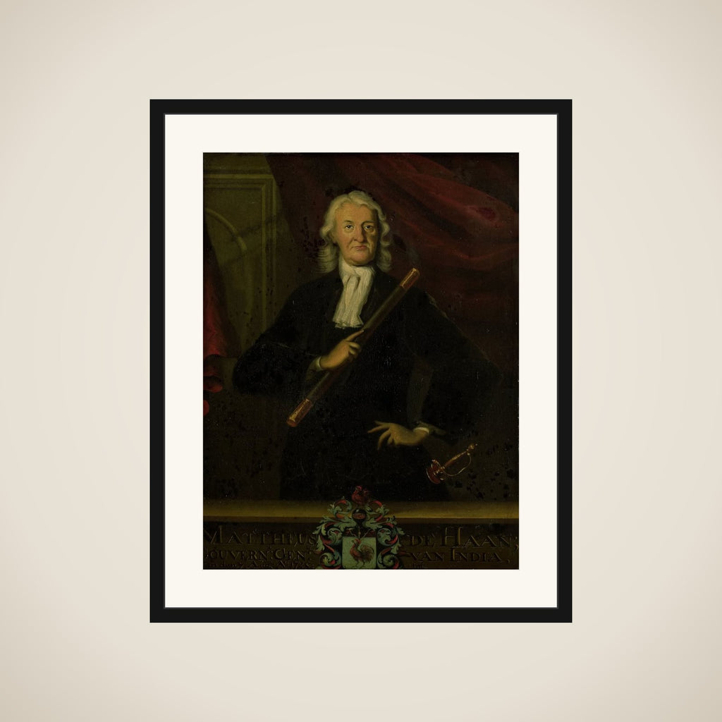 Portrait of Mattheus de Haan, Governor-General of the Dutch East Indies framed