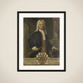 Portrait of Diederik van Durven, Governor-General of the Dutch East Indies framed