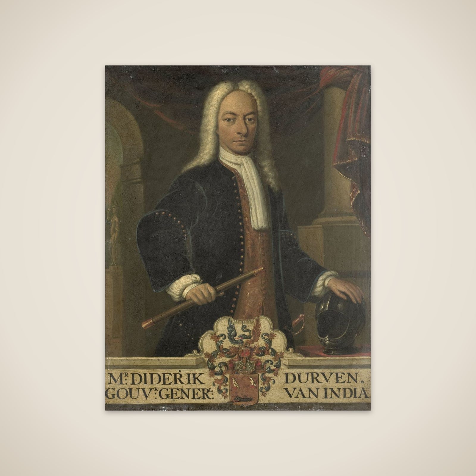 Portrait of Diederik van Durven, Governor-General of the Dutch East Indies unframed print