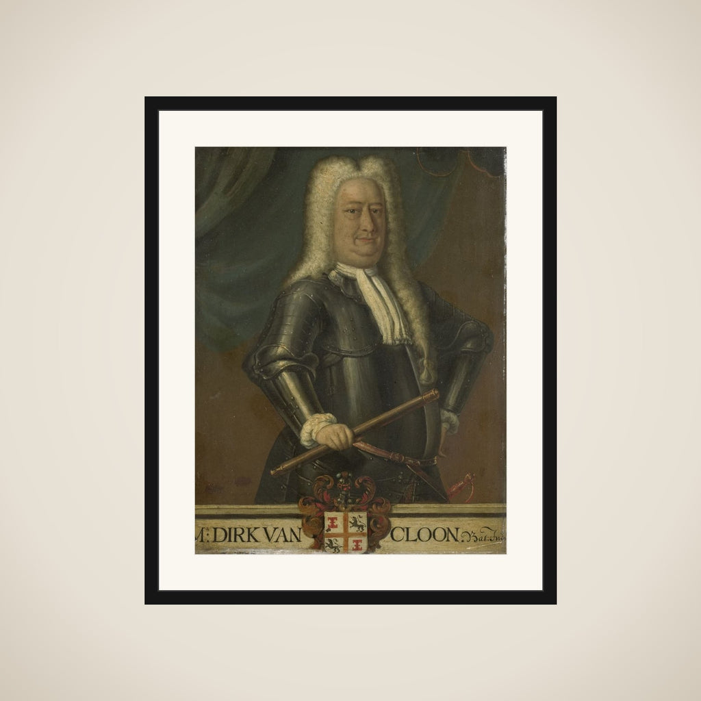 Portrait of Dirk van Cloon, Governor-General of the Dutch East Indies framed