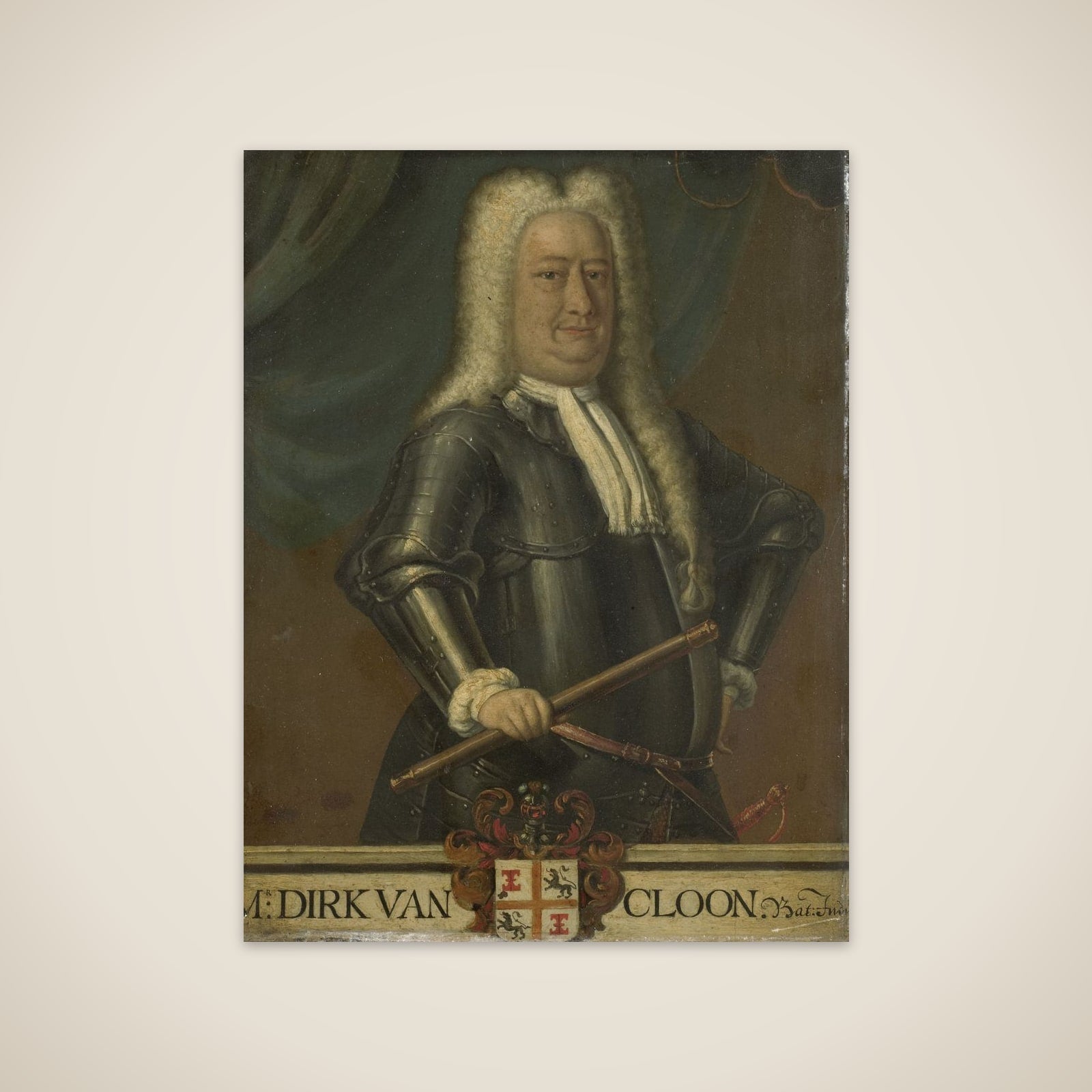 Portrait of Dirk van Cloon, Governor-General of the Dutch East Indies unframed print